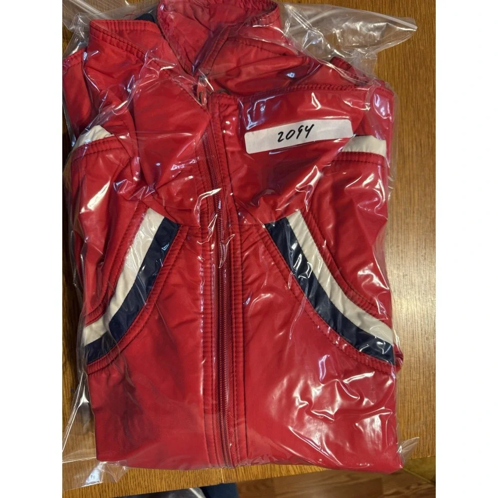 Vintage 80's Jean Claude Killy Red White Striped Nylon Ski Winter Jacket Mens 40